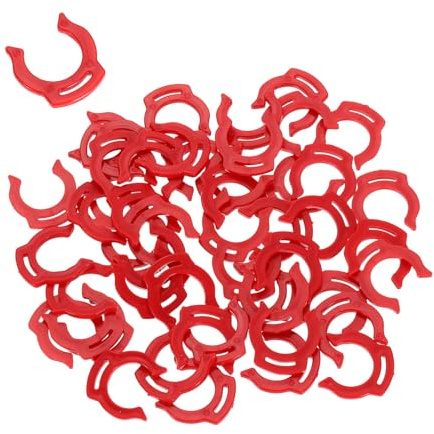 QUARKZMAN 100Pz 3/8 Pollice Clip di Bloccaggio per Sistemi di Filtrazione dell'Acqua RO Tubo Raccordo Rapido Morsetti di Bloccaggio Parti di Ricambio, Rosso
