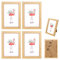 Cornice Foto, 17,4x12,2cm Cornice in Legno Fiorito, 4 Pezzi Cornice Rettangolare in MDF, Cornici si Adattano a Fotografie di 15x10 cm, Cornice Portafoto, per Poster, Puzzle, Collage di Foto