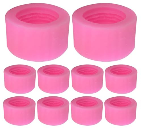 VANZACK Molde de Silicona Alimentaria para Fondant Macarrón 3d, Set de 10 Piezas, Flexible y Antiadherente, Adecuado para Repostería, Velas y Manualidades Creativas