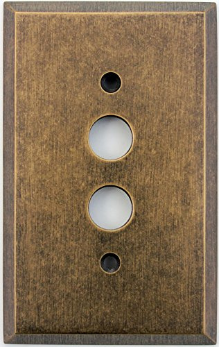 Classic Accents Aged Antique Brass 1 Gang Push Button Light Switch Wall Plate