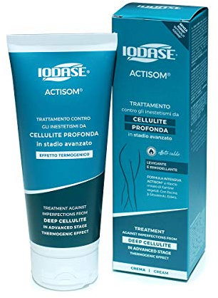IODASE Cellulite Creme mit warmem Effekt, straffend für Körper, Beine, Gesäß, Bauch und Hüfte – Drainage für Damen bei hartnäckiger Cellulite, 200 ml