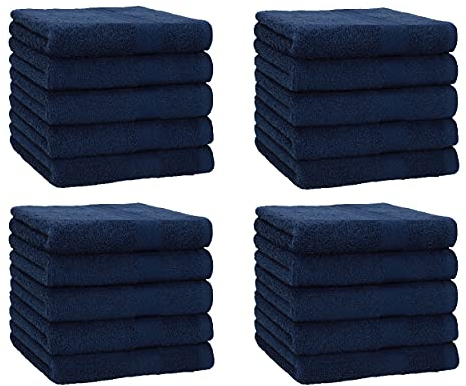Betz 20 Stück Premium Seifetücher- Seiftuch - Handtücher-Set - Händehandtücher - 30 x 30cm Farbe dunkelblau