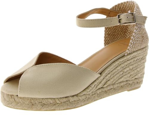 CASTANER, Women, Bianca 60 mm Wedge Espadrille, Ivory, 7.5, Medium