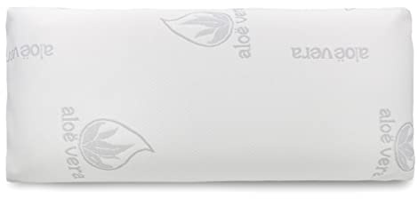 MERCURY TEXTIL- Almohada viscoelástica con núcleo 100% Viscoelástico, Tejido de Aloe Vera, Anti ácaros, Anti bacterias, Termorregulable y Ergonómica. Libera la presión Cervical (Visco 90 cm)