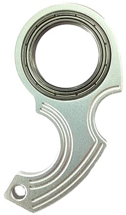 Reheyre Keychain Spinner Fidget Ring Toy, Cool Machetes Stress Relief Metal Keychain, Portable Fidget Spinners for Adults Teens Finger Flexibility Training Silver