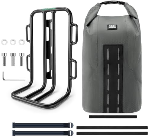 ROCKBROS Gepäckträger für Vordergabel Fahrradtasche Gepäckträgertasche 2,7 L, Wasserdicht für MTB, Rennrad