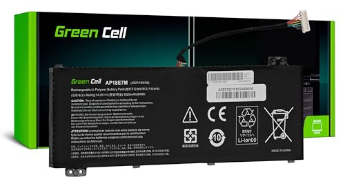Green Cell AP18E7M AP18E8M Batterie pour Ordinateur Portable Acer Nitro 5 AN515-44 AN515-45 AN515-54 AN515-55 AN515-57 AN515-58 (3620 mAh, 14,8 V, Noir)