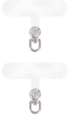 project-cb Enganche Móvil Colgar 2, Accesorios Móvil Colgante, Cuelga El Móvil Con Una Almohadilla, Enganche Para Móvil Transparente(Transparente y Plateado)