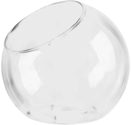 Terrario en verre - Terrari avec jardinière, pot de fleurs en verre, vase en verre pour terrarium biseauté | Pot de en verre avec ouverture inclinée, porte- à air, réservoir pour