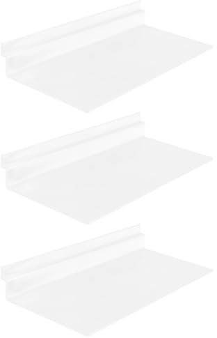 UKCOCO 3stücke Schuhregal Mit Lamellenwand Wandmontierte Schuhständer Durchsichtige Schuh-ausstellungswand Schuh-ausstellungsregal Kunststoffregale Für Einzelhandel