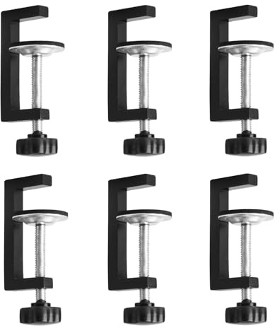 6 Pcs G Clamps for Woodworking, C Wood Tiger ClampsSmall Table Clamps, 10-57mm Adjustable Screw G Clamp Heavy Duty Woodworking Bar Clamp for Woodwork Carpentry DIY Projects
