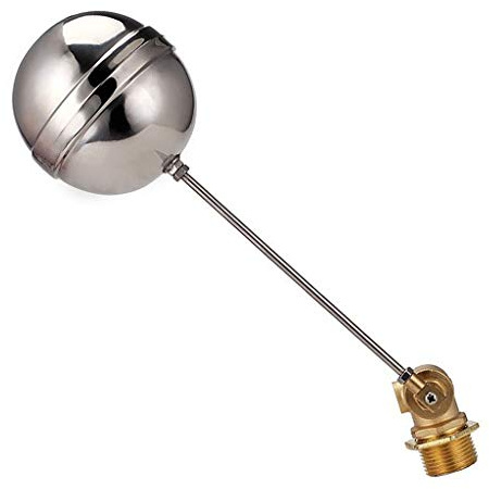 BCJMKDX Válvulas de Flotador. Válvula de Flotador Acero Inoxidable con núcleo cerámico 4/6 Puntos/1 Pulgada, Interruptor Control Nivel Tanque Agua(4 Points Brass Ceramic)