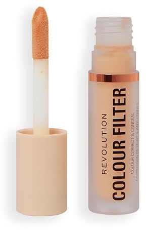 Revolution Colour Filter Correcting Concealer, Farbkorrektur-Concealer mit aufbaubarer hoher Deckkraft, sanft mattes Finish und langanhaltend, vegan und tierversuchsfrei, Peach, 4 g