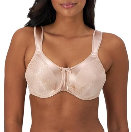 Bali Women's Satin Tracings Minimizer Underwire Bra, Rosewood,36 D US