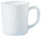 Arcoroc ARC D6880 Trianon Uni Bockbecher, Kaffeebecher, Kaffeetasse, 290ml, Opalglas, weiß, 6 Stück