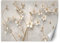 Feeby Fototapete XXL Blumen Rebe 3D-Illusion 400x280 cm Beige Vliestapete Moderne Design Wandtapete Küche Flur Wohnzimmer Büro Badezimmer Kinderzimmer Hinter Dem Sofa Grafik 3D-Effekt