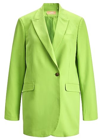 JACK & JONES Womens Long Coat Regular Fit Ladies Blazer Long Sleeve Outdoor, Green Flash Colour, UK Size L