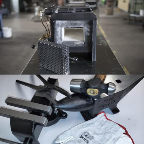 Professional 3-Burner Propane Gas Forge and Blacksmith Tool Kit