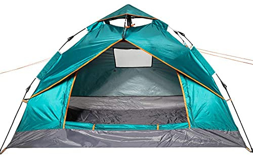 GeRRiT Camping Tent 3-4 Person,Windbreak Automatic Pop Up Anti-Protection Backpacking Tent for Hiking Camping Outdoor,Waterproof Double Family Beach Tent with Carrying Bag