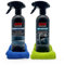 QM Cleaner Kit per la pulizia degli interni del veicolo Pulisce cruscotto, plastica, vetro e schermo | Include detergente per cruscotto(500 ml), detergente per vetri/schermo(500 ml) e 2 panni extra