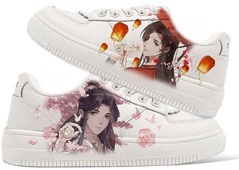 Tian Guan Ci Fu Schuhe Xie Lian Anime Casual Print High Top Weiß Schuhe für Uni Erwachsene Teen Fashion Lovers Sneaker Sport Sneaker