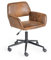 FurnitureR Schreibtisch Stuhl Wildleder höhenverstellbarer Drehstuhl, ergonomischer Bürostuhl mit Armlehne für Büro Schlafzimmer Arbeitszimmer, Braun