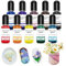 SHOPPGO Pigmenti in Polvere, Pigmento a Base D'acqua, Polvere di Mica per Colata in Polvere per Rilievo, Ceramica, Cemento, Colorazione Gesso, Produzione Fai da Te, Vari Colori, 10 Pezzi