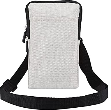 Sac de Taille de Ceinture pour Téléphone Portable, Homme Sac Bandoulière pour Téléphone, Zippée Smartphone Sacoche Homme Bandouliere Sac à Main Universel Porte-Monnaie avec Bandoulière Réglable