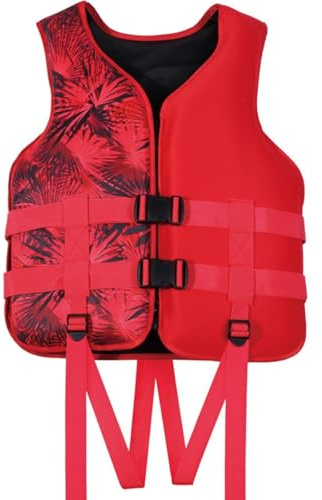 Swim Vest Swim-Jacket- Kids Swimming Training Swimsuit Waistcoat with Adjustable Safety Straps for Child，Boys Girls Aged 2-9 Years, Perfect for Pool and Swimming Lesson Red
