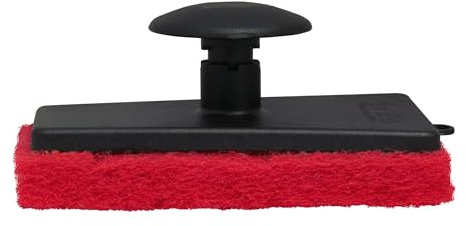 STAR BRITE All-Purpose Medium (Red) Scrubber Pad - Available in Medium, Fine & Coarse Textures with Ergonomic Handle for Boats, Teak, and Outdoor Cleaning (040021P)