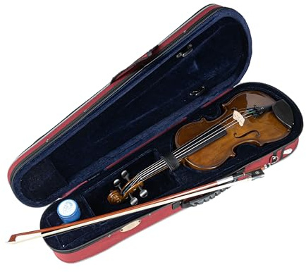 Stentor Student II - Violino da 1/2 di alta qualità, con archetto in legno, custodia leggera, corde con nucleo in acciaio e accessori (1500E - 1/2)