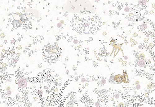 Komar Disney Photo Wallpaper, Best of Friends, 368 x 254 cm, Wallpaper, Wall Decoration, Bambi, Dumbo, Marie, Baby, Children's Room, Baby Room, Wall Design, 8-4023