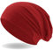 Hatstar® Klassische Slouch Long Beanie Mütze | leicht und weich | für Damen und Herren | Übergangsmütze für Frühling und Sommer (Rot)