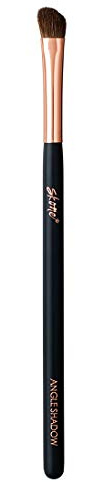Skone Cosmetics Angle Shadow Brush - Luxe Premium Rose Gold and Synthetic Black Eye Shadow Angle Brush - Professional Grade Nylon Angled Shading Eyeshadow Brush - Angled Brush Eye Makeup Tool For Blending Shadow Creases and Corners - Cruelty Free Makeup Brushes