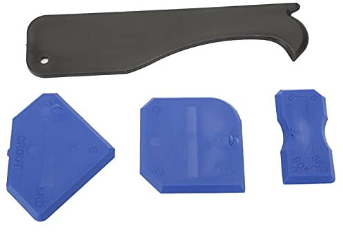 Outil de calfeutrage, grattoir de calfeutrage de Ciment de dissolvant de Mastic de Silicone pour la Plupart des mastics domestiques(Blue)