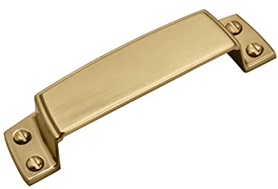 Amerock | Cabinet Cup Pull | Champagne Bronze | 3-1/2 inch (89 mm) Center to Center | Highland Ridge | 1 Pack | Drawer Pull | Drawer Handle | Cabinet Hardware