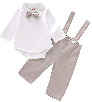 Bébé Garçons Costume De Baptême Gentleman Vêtements Ensembles Toddler Garçons À Manches Longues Cravate Costume De Mariage pour Le Printemps Automne