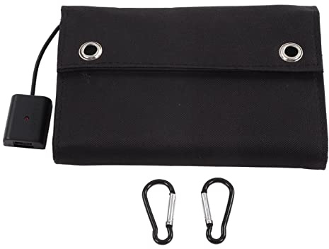 Solcellsladdare, vikbar solpanel, vikbar batteriladdare, vattentät, extern, 15 W, 5 V, USB-port, powerbank för kamera, bärbar dator, solpanel