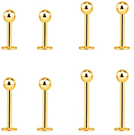 Body CAC 20g/18g/16g Small Tragus Steel Flat Back Labret Lip Stud Earrings