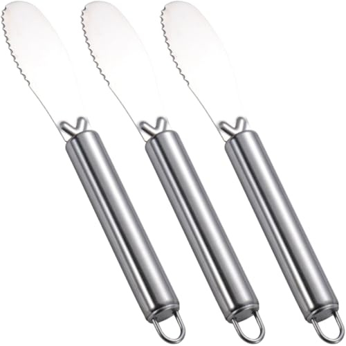 BESPORTBLE 3pièces Lot De Tartineurs Pour Beurre Crème Et Fromage Longs Et Pratiques Pour Sandwichs Et Tartines