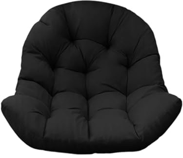 Esenlong Cojín para silla colgante, acolchado, de ratán, cojín para silla de huevo, cojín para silla colgante, para jardín, exterior, interior, versátil y gruesa
