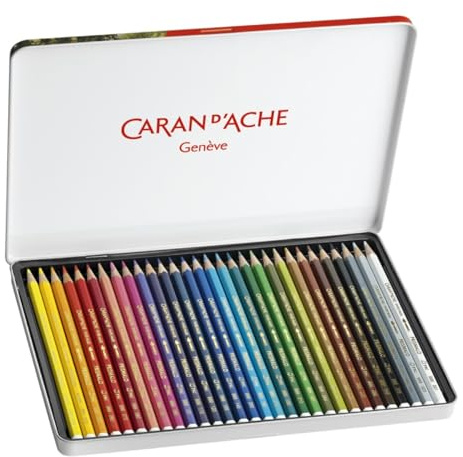 Caran d'Ache - PRISMALO Aquarelle Buntstifte in Metallbox - 30 Stück