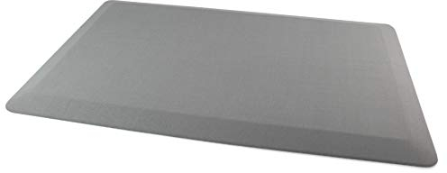 Ultralux Anti-Ermüdungsmatte für Steharbeitsplätze, Dicke rutschfeste gepolsterte Küchenbodenmatte 2cm dick Küchenteppich, 50 x 80cm ergonomisch Steh komfortmatte für Büro, Haus, Grau Stehunterlage