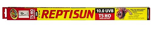 Zoo Med ReptiSun 10.0 UVB Lamps for Reptiles - High Output T5 HO with Optimal UVA/UVB Output - Ideal Terrarium Lighting Solution for Vivariums & Amphibians (3-Pack)