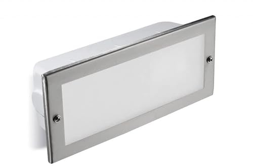 FORLIGHT Lámpara Empotrable de Pared IP44 Exterior E27 60W Acero Inoxidable Resistente al Agua para Jardín y Terraza