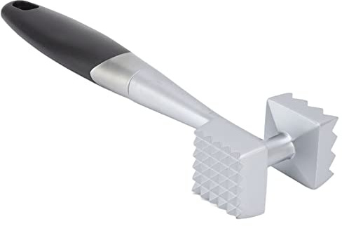 Inteneritore di carne, martello per intenerire la carne in acciaio inossidabile, martello per carne ergonomico a doppia faccia, strumento per intenerire la carne di pesce di pollo bistecca