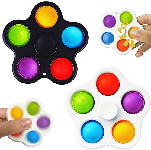 Yeefunjoy Fidget Toys 2er Set, Pop Fidget Sensory Push Fidget Pop Einfaches Fidget Toy Einfaches Stressabbau für Kinder Erwachsene, Partygeschenke Geschenktüte Füller Sensorisches Fidget Spielzeug
