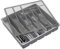 Lifewit Range Couverts pour Tiroir avec Couvercle, Boîte de Rangement Couverts de Cuisine, Organisateur de Couverts en Plastique, pour Cuillères Fourchettes, Couteaux, 6 Compartiments, Gris