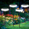 ZWOOS 4PC Luces Solares Exterior Para Jardín, Solar Luz Para Al Aire Libre, lampara solar Superbrillante IP65 Impermeable, Adecuado Para Patios, Macetas, Camino De Iluminación(Blanco Frio)