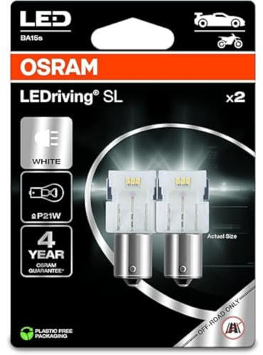OSRAM LEDriving SL, ≜ P21W, White 6000K, Double Blister (2 lamps), LED Retrofit, offroad use only